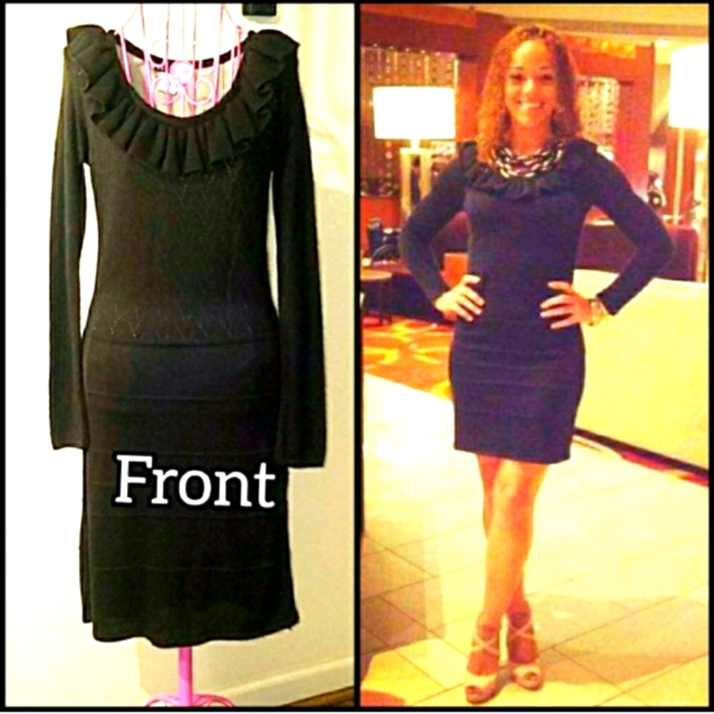 Knitted black dress!